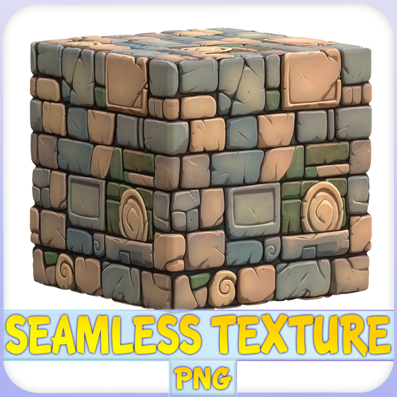 Stylized Wall Seamless Texture Texturas CG .c4d .max .obj .3ds .fbx .stl .blend 
