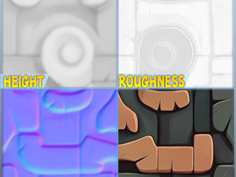 Stylized Wall Seamless Texture CG 텍스쳐