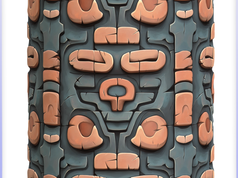 Stylized Wall Seamless Texture CG テクスチャ