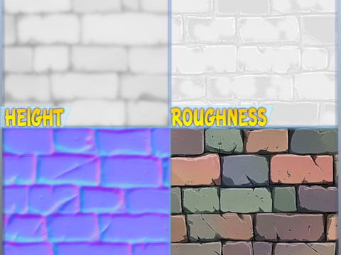Stylized Wall Seamless Texture CG Текстуры