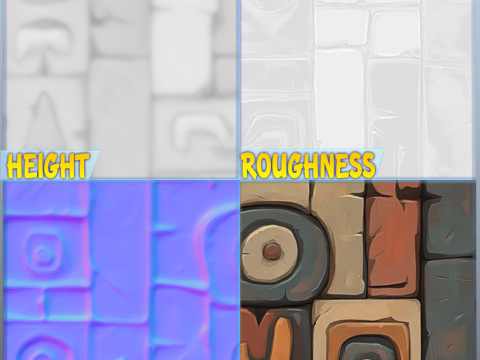 Stylized Wall Seamless Texture CG Текстури