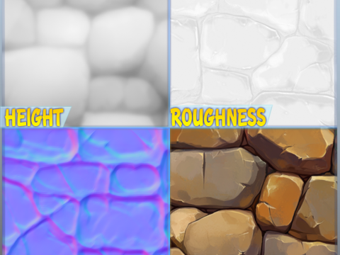 Stylized Wall Seamless Texture CG Текстуры