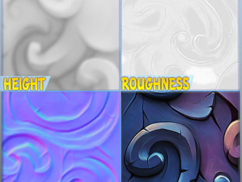 Stylized Wall Seamless Texture Tekstur CG