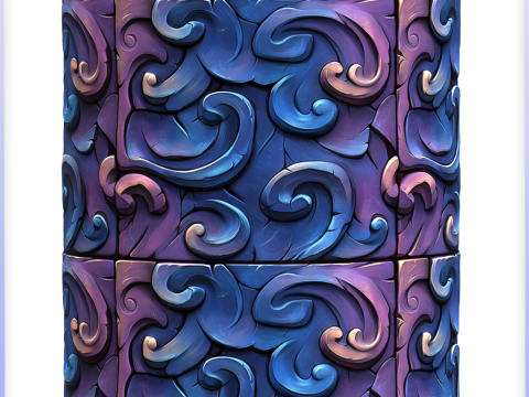 Stylized Wall Seamless Texture Tekstur CG