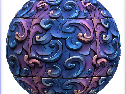 Stylized Wall Seamless Texture Tekstur CG