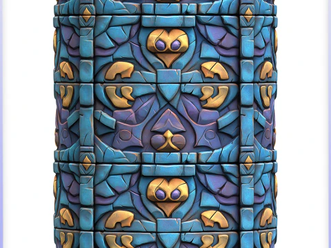 Бесшовная текстура стилизованной стены CG Текстуры