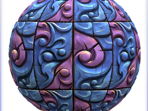 Stylized Wall Seamless Texture Tekstur CG