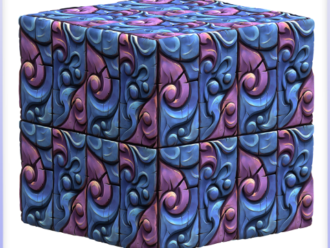 Stylized Wall Seamless Texture Tekstur CG