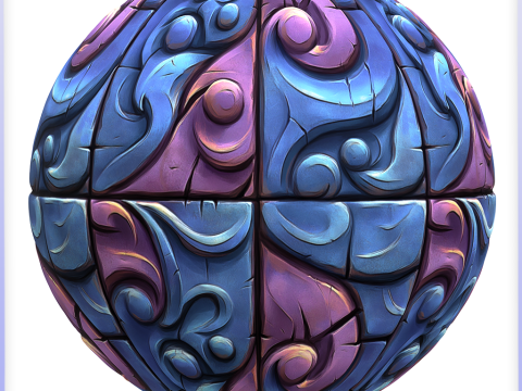 Stylized Wall Seamless Texture Tekstur CG