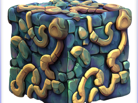 Stylized Wall Seamless Texture Tekstur CG