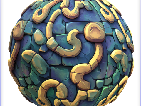 Stylized Wall Seamless Texture Tekstur CG