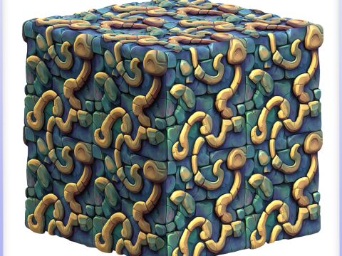 Stylized Wall Seamless Texture Tekstur CG