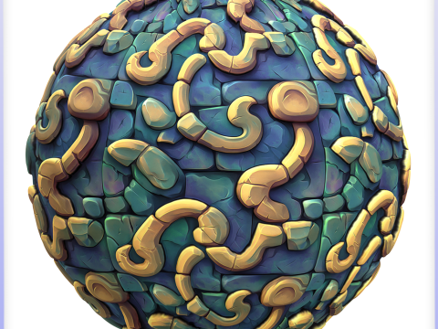 Stylized Wall Seamless Texture Tekstur CG