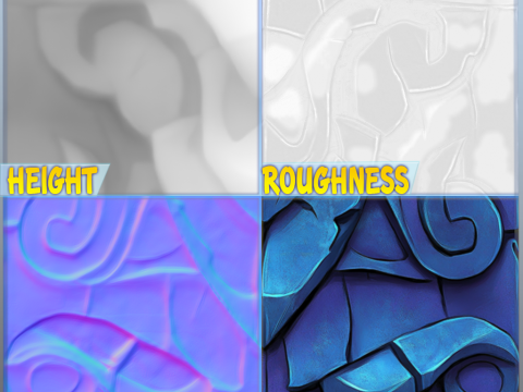 Stylized Wall Seamless Texture CG Tekstury