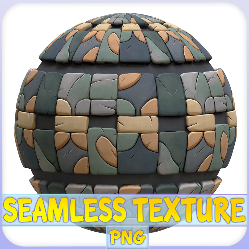 Stylized Wall Seamless Texture Tekstur CG .c4d .max .obj .3ds .fbx .stl .blend 