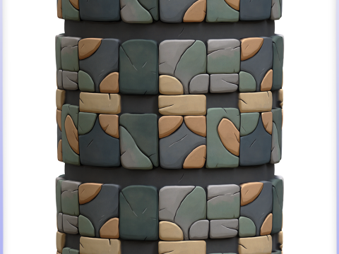 Stylized Wall Seamless Texture Tekstur CG