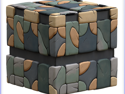 Stylized Wall Seamless Texture Tekstur CG