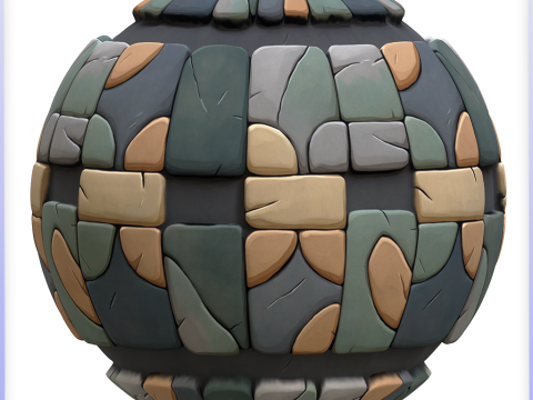 Stylized Wall Seamless Texture Tekstur CG