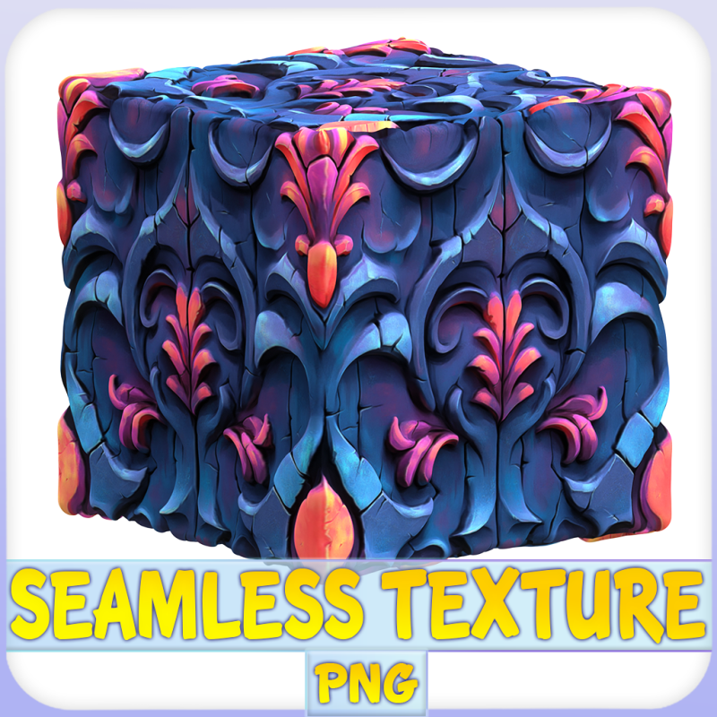 Stylized Wall Seamless Texture CG 纹理 .c4d .max .obj .3ds .fbx .stl .blend 