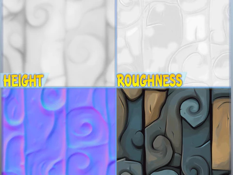 Stylized Wall Seamless Texture CG Textures