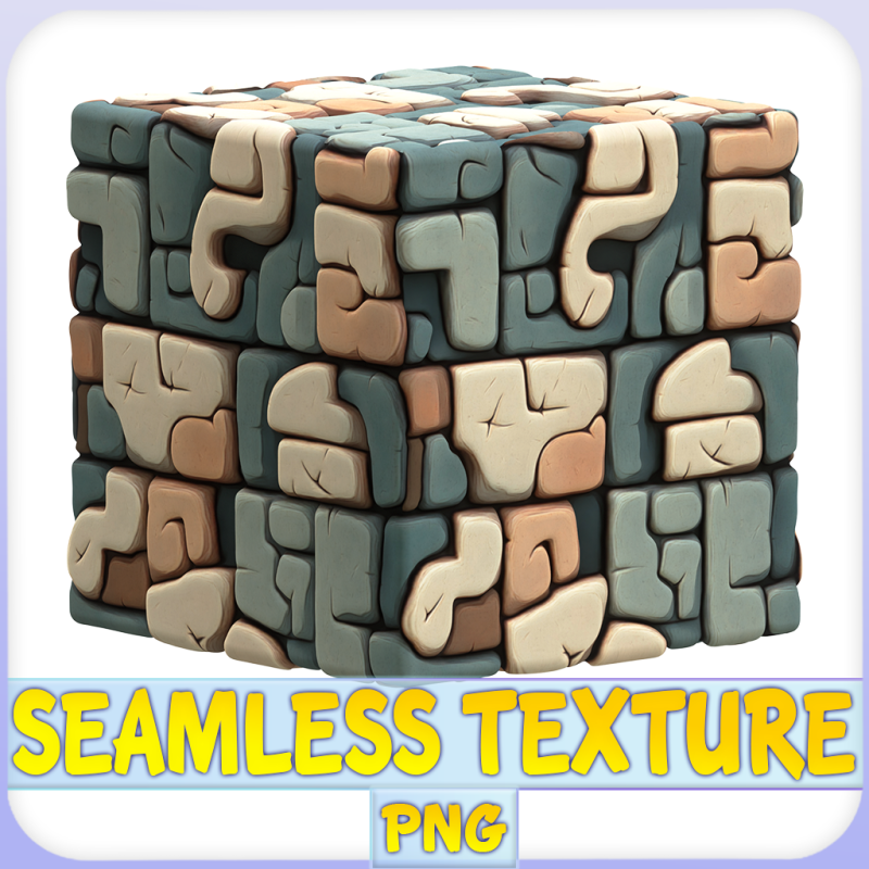 Stylized Wall Seamless Texture CG テクスチャ .c4d .max .obj .3ds .fbx .stl .blend 