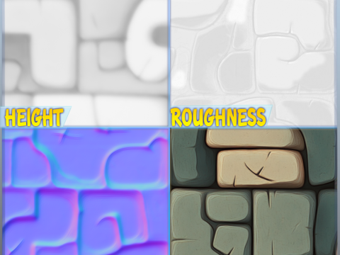 Stylized Wall Seamless Texture CG テクスチャ