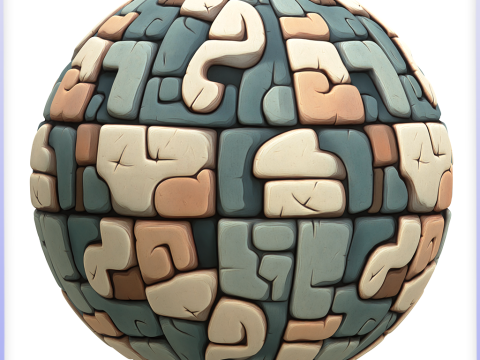 Stylized Wall Seamless Texture CG テクスチャ