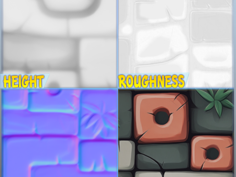 Stylized Wall Seamless Texture Texturas CG