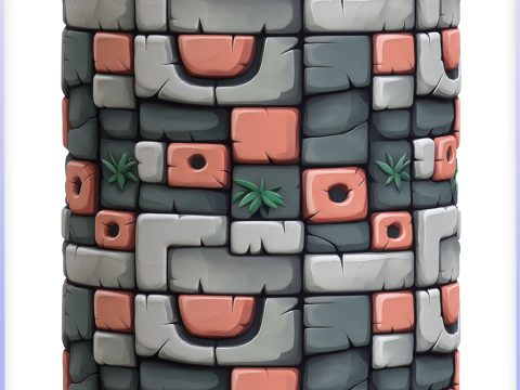 Stylized Wall Seamless Texture Texturas CG