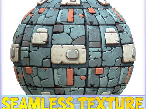 Stylized Wall Seamless Texture CG テクスチャ
