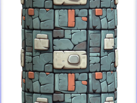 Stylized Wall Seamless Texture Tekstur CG
