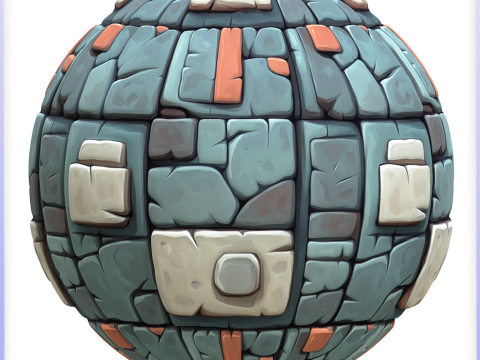 Stylized Wall Seamless Texture Tekstur CG