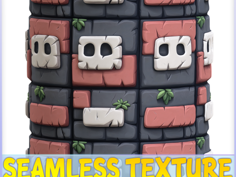 Stylized Wall Seamless Texture CG テクスチャ