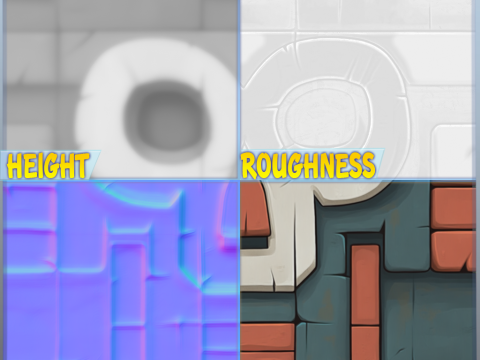 Stylized Wall Seamless Texture Tekstur CG