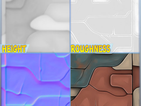 Stylized Wall Seamless Texture CG Texturen