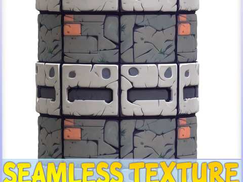 Stylized Wall Seamless Texture CG テクスチャ