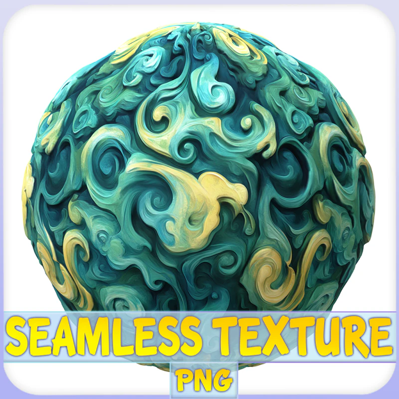 Stylized Water Seamless Texture CG Textures .c4d .max .obj .3ds .fbx .stl .blend 