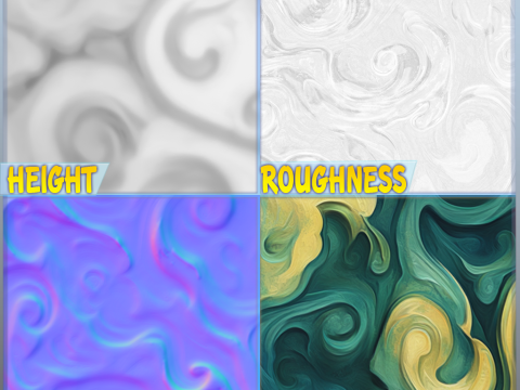 Stylized Water Seamless Texture Texturas CG