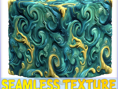 Stylized Water Seamless Texture Texturas CG