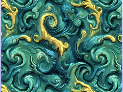Stylized Water Seamless Texture CG テクスチャ