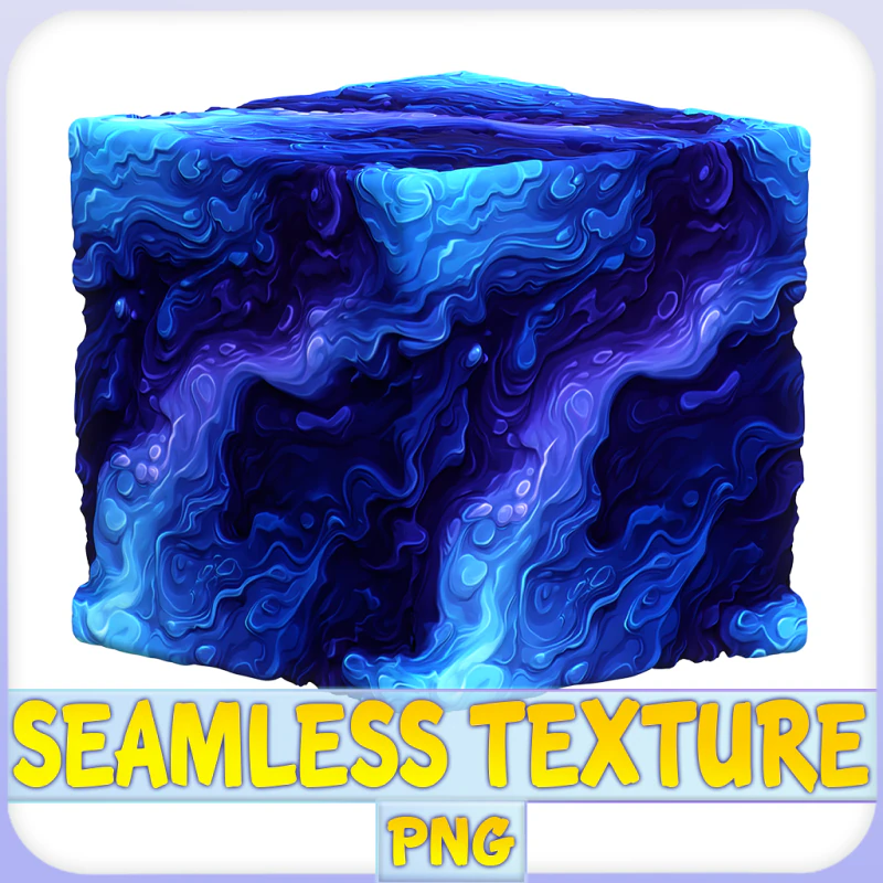 Stylized Water Seamless Texture CG Textures .c4d .max .obj .3ds .fbx .stl .blend 