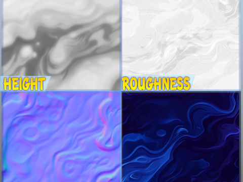 Stylized Water Seamless Texture Texturas CG