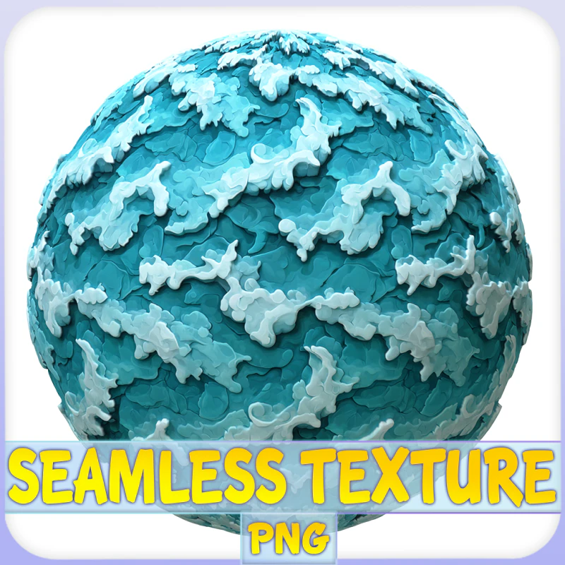Stylized Water Seamless Texture CG Textures .c4d .max .obj .3ds .fbx .stl .blend 