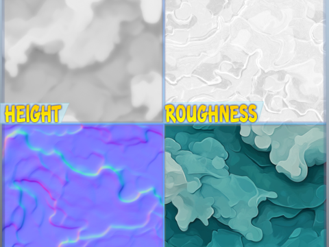 Stylized Water Seamless Texture CG Textures