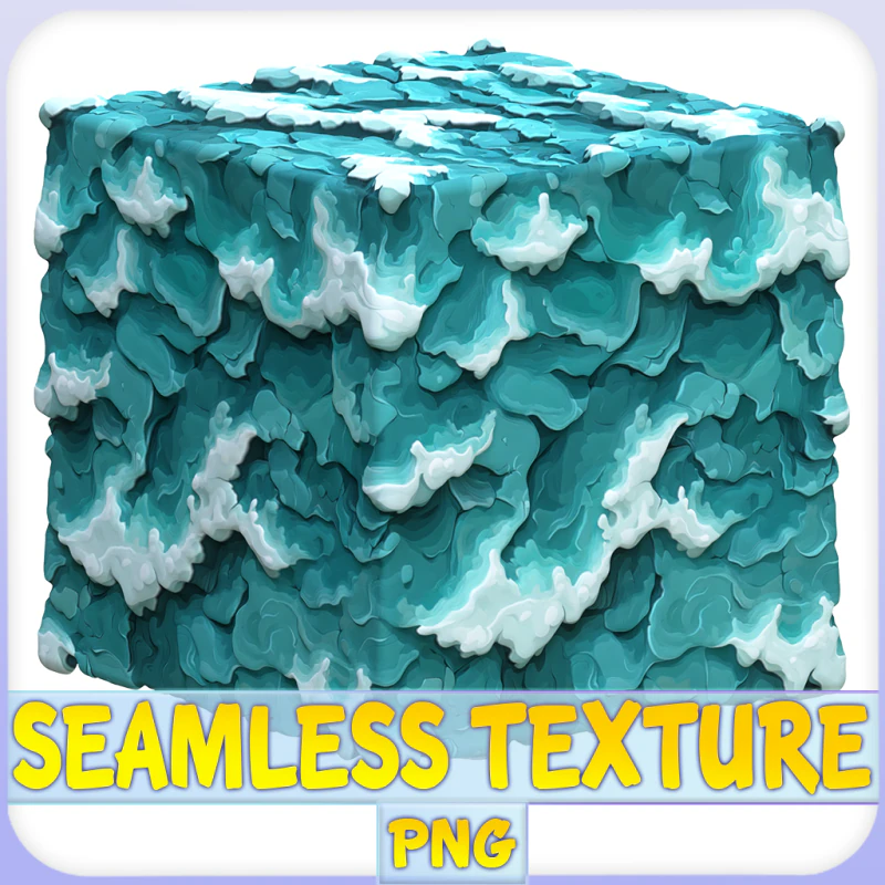 Stylized Water Seamless Texture CG Textures .c4d .max .obj .3ds .fbx .stl .blend