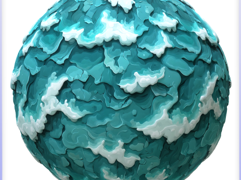 Stylized Water Seamless Texture CG テクスチャ