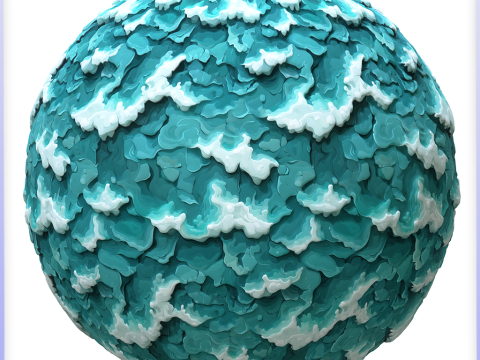 Stylized Water Seamless Texture CG テクスチャ