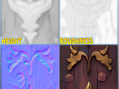 Stylized Wood Seamless Texture CG テクスチャ