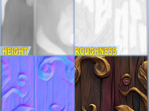 Stylized Wood Seamless Texture CG टेक्स्चर्स
