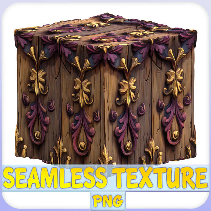 Stylized Wood Seamless Texture CG Textures .c4d .max .obj .3ds .fbx .stl .blend